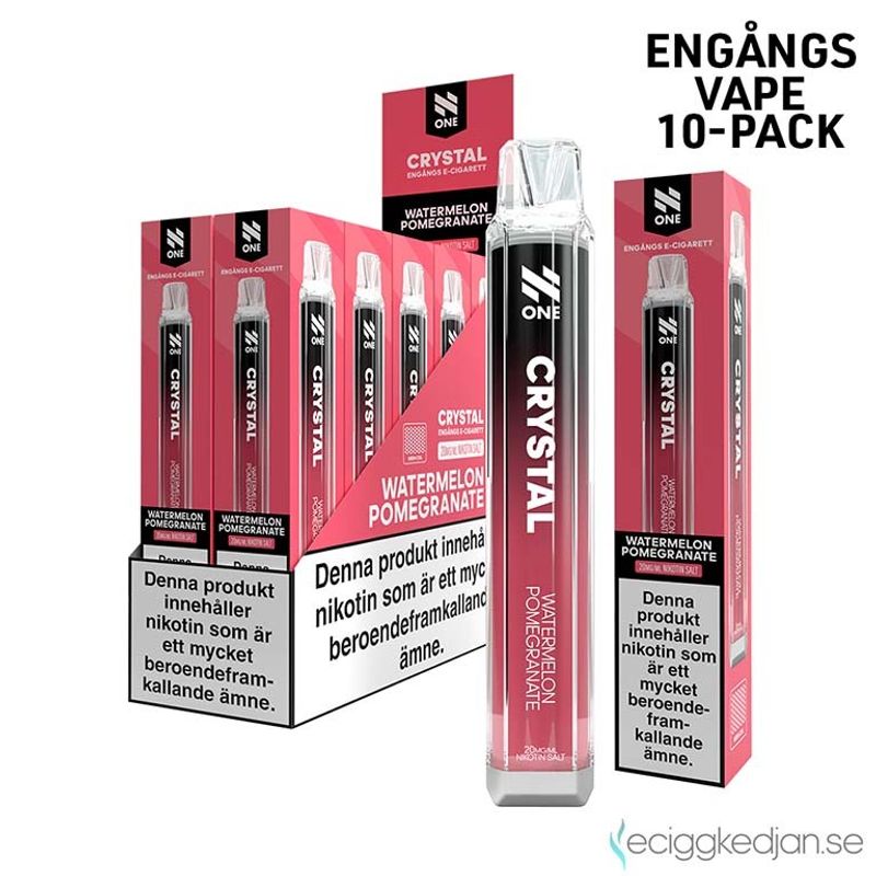 N One Crystal | Watermelon Pomegranate | Engångsvape | 10pack
