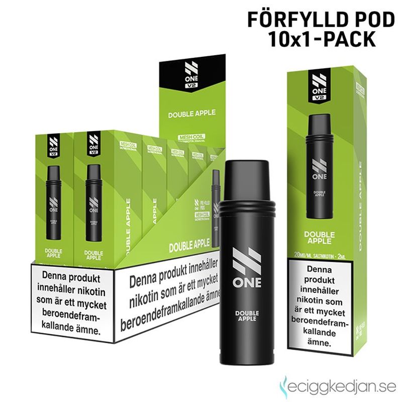 N One Pod V2 | Double Apple | Förfylld Pod | 10pack