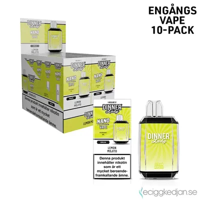 Dinner Lady Nano Cube | Lemon Mojito | Engångsvape | 10pack