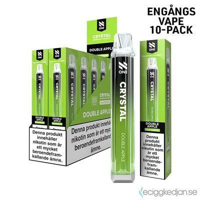 N One Crystal | Double Apple | Engångsvape | 10pack