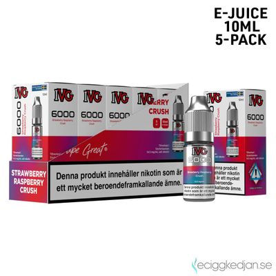 IVG 6000 | Strawberry Raspberry Crush | 10ml E-Juice | 14,5mg Saltnikotin | 5pack