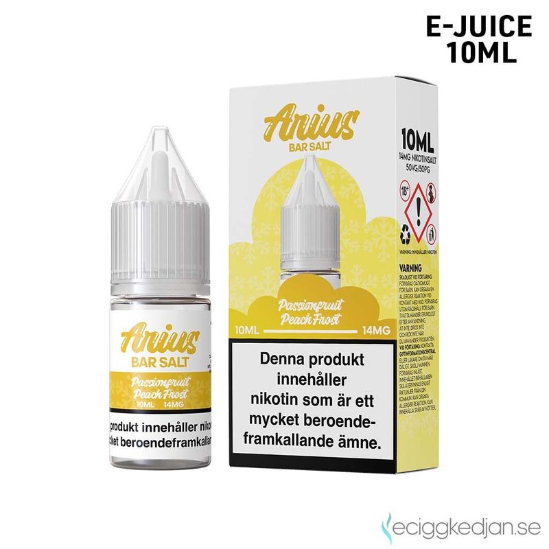 Arius Bar Salt Frost | Passionfruit Peach Frost | 10ml E-Juice