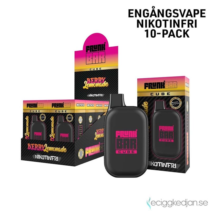 Frunk Bar Cube ZERO | Berry Lemonade | Nikotinfri Engångsvape | 10pack