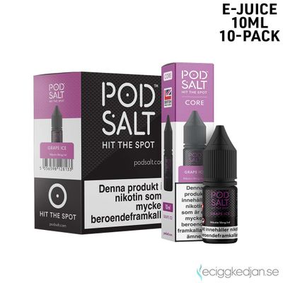 Pod Salt Core | Grape Ice | 10ml E-Juice | 10pack