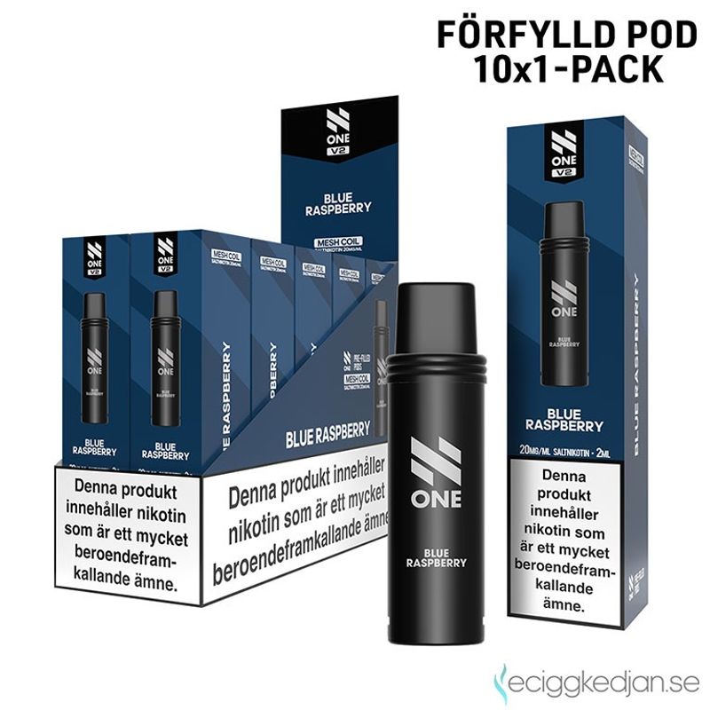 N One Pod V2 | Blue Raspberry | Förfylld Pod | 10pack