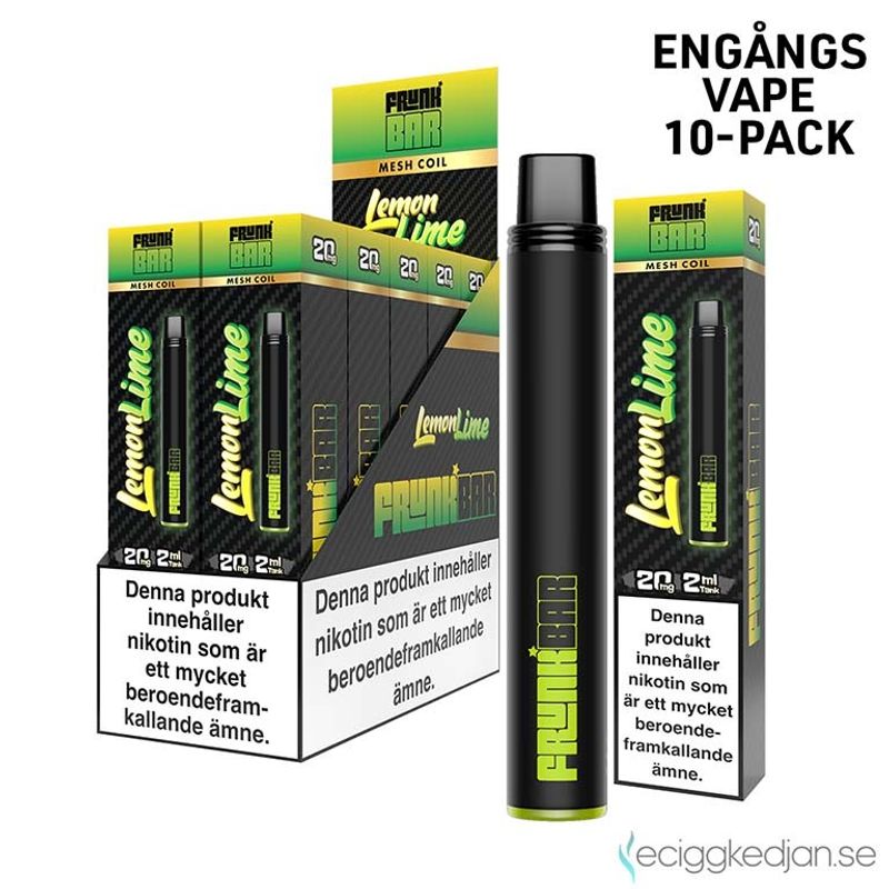 Frunk Bar | Lemon Lime | Engångsvape | 10pack