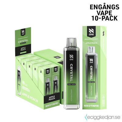 N One Crystal ZERO | Apple Peach | Engångsvape | 10pack