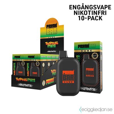 Frunk Bar Cube ZERO | Tropical Fruits | Nikotinfri Engångsvape | 10pack