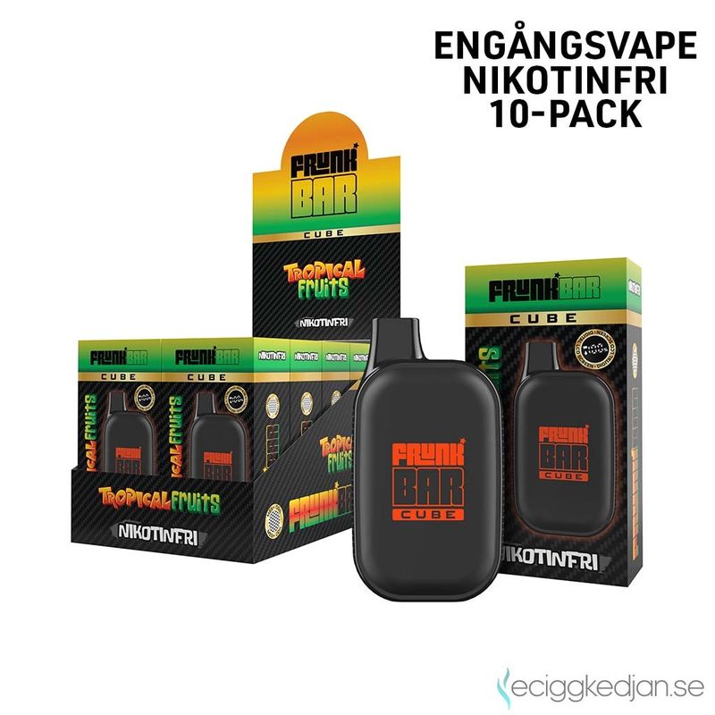 Frunk Bar Cube ZERO | Tropical Fruits | Nikotinfri Engångsvape | 10pack