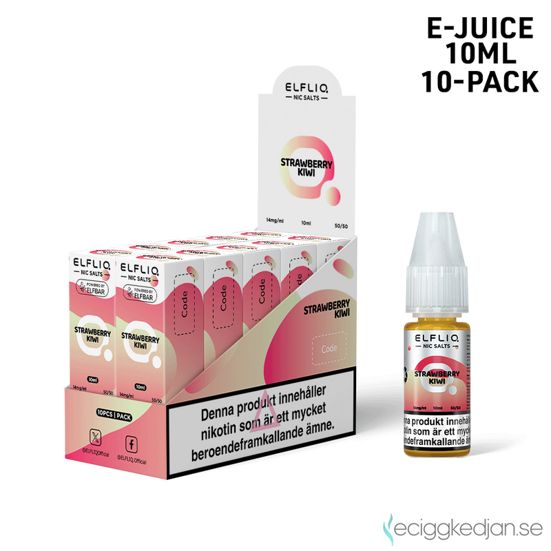 Elfliq | Strawberry Kiwi | 10ml E-Juice | 10pack