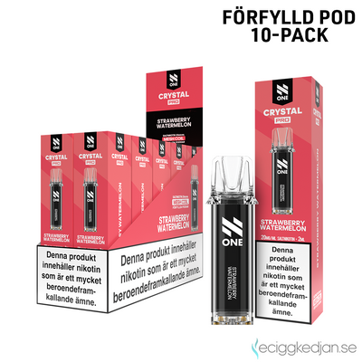 N One Crystal PRO | Strawberry Watermelon | Förfylld Pod | 10pack