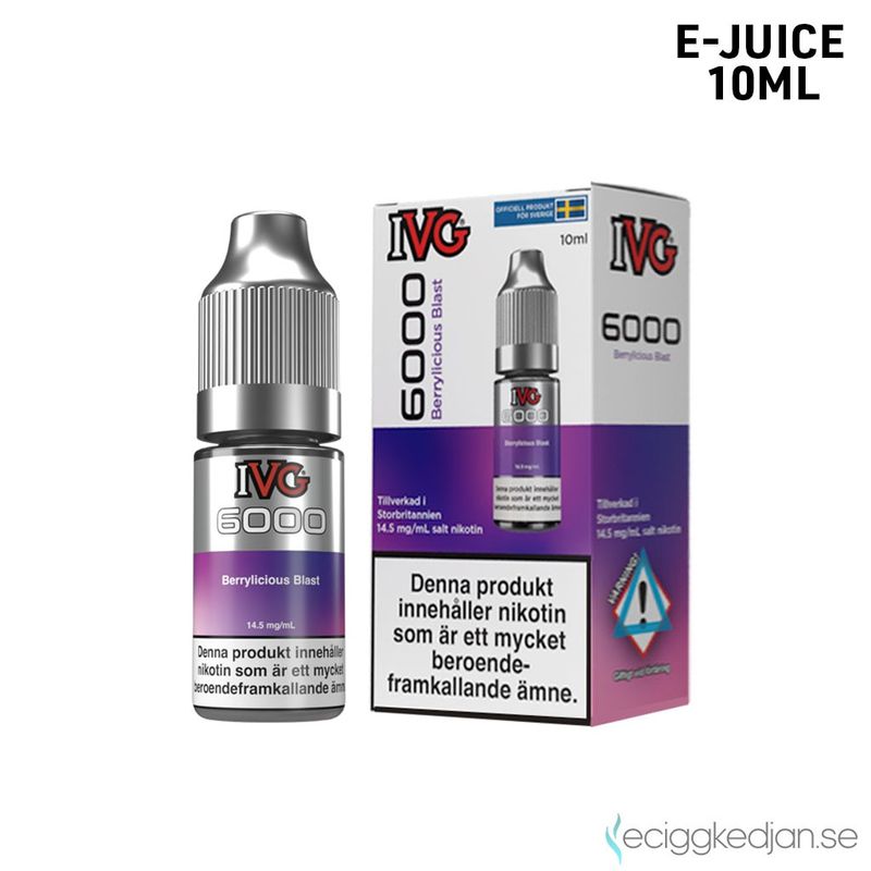 IVG 6000 | Berrylicious Blast | 10ml E-Juice | 14,5mg Saltnikotin