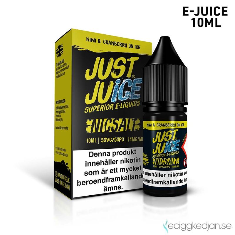 Just Juice Iconic | Kiwi & Cranberry on Ice | 10ml E-Juice