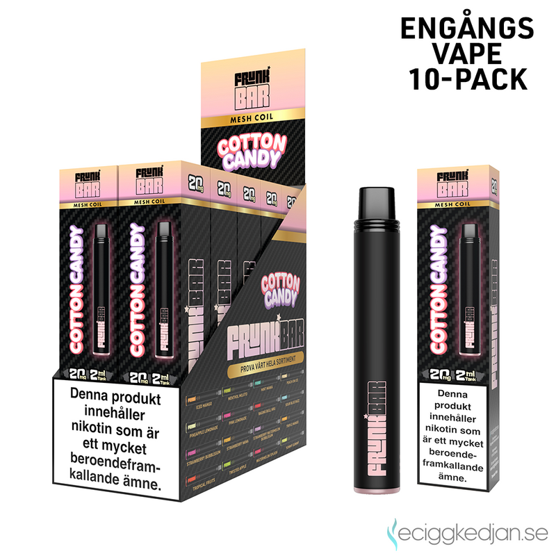 Frunk Bar | Cotton Candy | Engångsvape | 20mg | 10pack