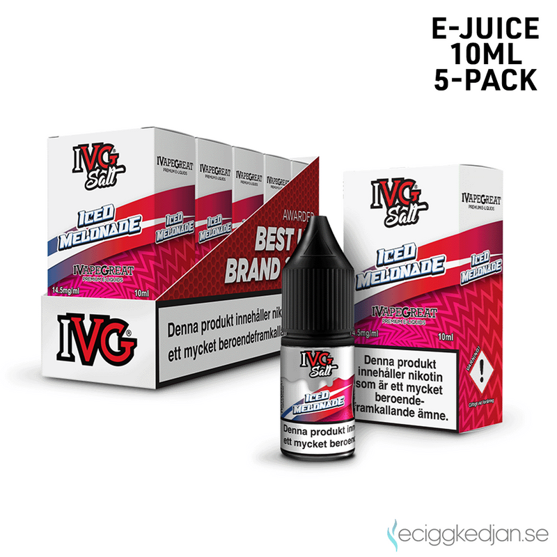 IVG Salts | Iced Melonade | 10ml E-Juice | 14,5mg Saltnikotin | 5pack