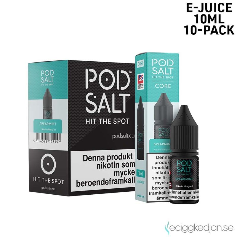 Pod Salt Core | Spearmint | 10ml E-Juice | 10pack