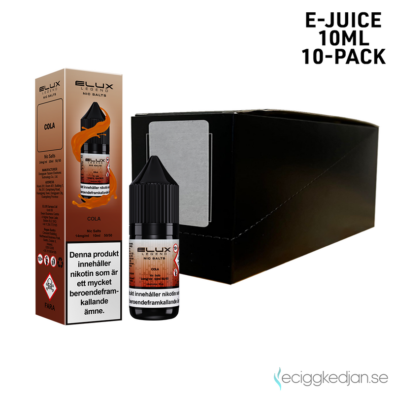 Elux Legends | Cola | 10ml E-Juice | 10pack