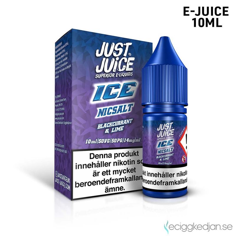 Just Juice Ice | Blackcurrant & Lime | 10ml E-Juice