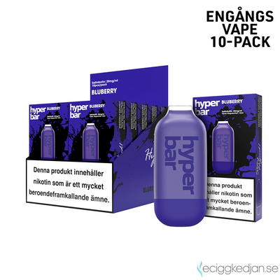 Hyper Bar | Blueberry | Engångsvape | 10pack