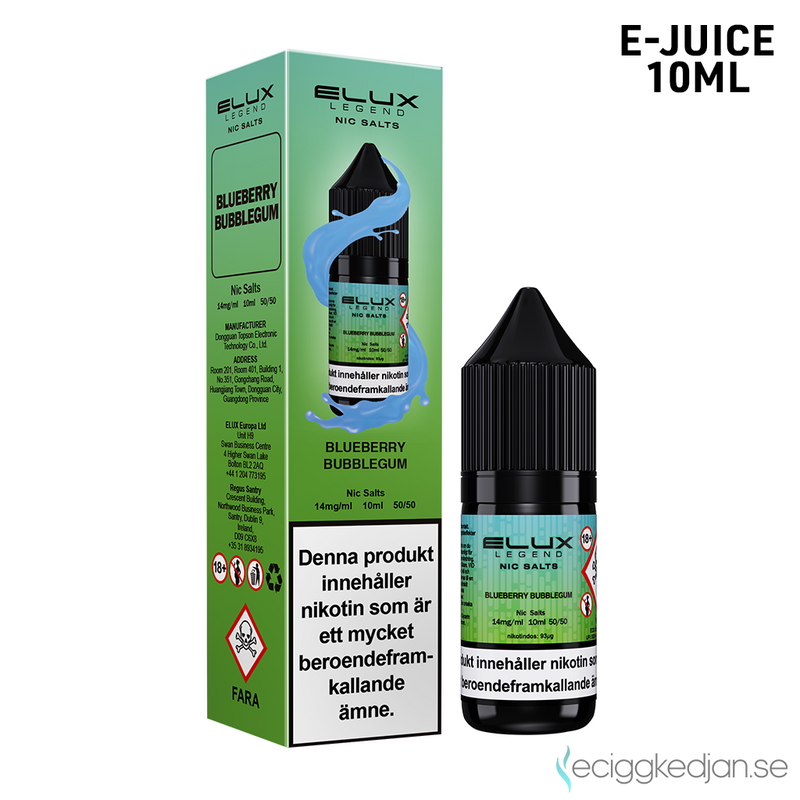 Elux Legends | Blueberry Bubblegum | 10ml E-Juice