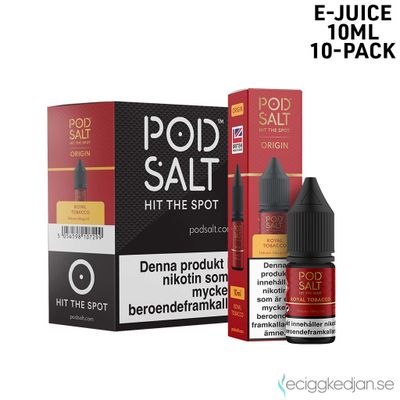 Pod Salt Origin | Royal Tobacco | 10ml E-Juice | 10pack