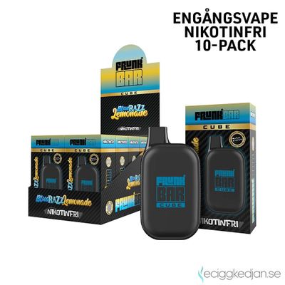 Frunk Bar Cube ZERO | Blue Razz Lemonade | Nikotinfri Engångsvape | 10pack