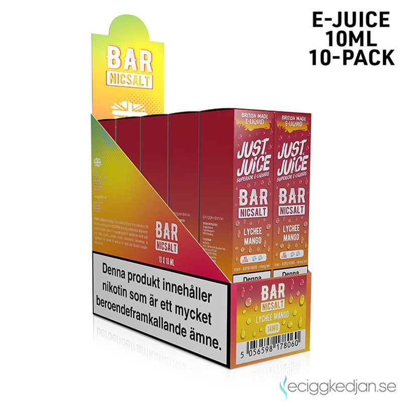 Just Juice Bar | Lychee Mango | 10ml E-Juice | 10pack