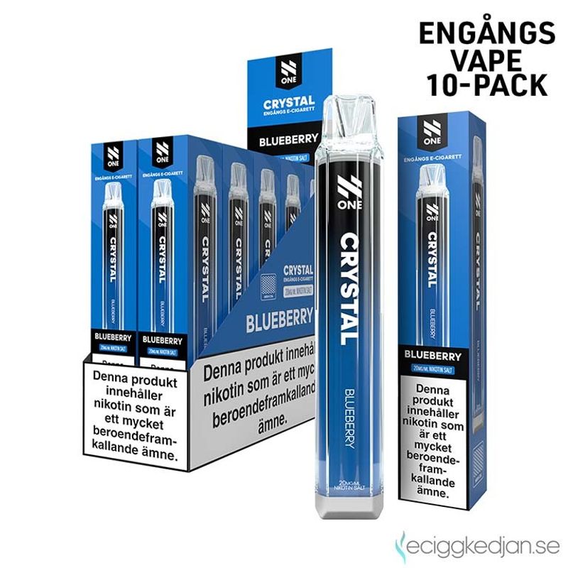 N One Crystal | Blueberry | Engångsvape | 10pack