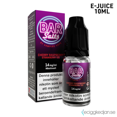 Bar Salts | Cherry Raspberry Strawberry Ice | 10ml E-Juice