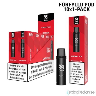 N One Pod V2 | Cherry ICE | Förfylld Pod | 10pack
