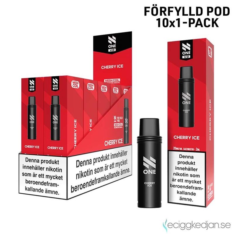 N One Pod V2 | Cherry ICE | Förfylld Pod | 10pack