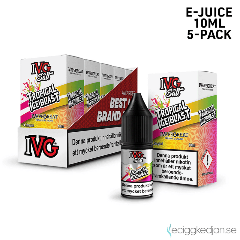 IVG Salts | Tropical Ice Blast | 10ml E-Juice | 14,5mg Saltnikotin | 5pack