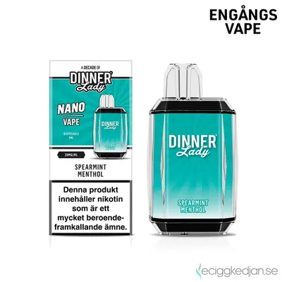 Dinner Lady Nano Cube | Spearmint Menthol | Engångsvape
