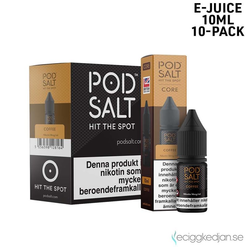 Pod Salt Core | Coffee | 10ml E-Juice | 10pack