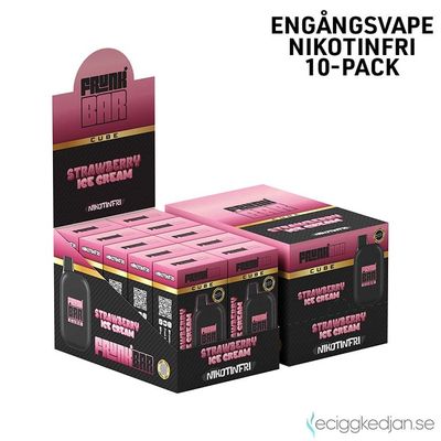 Frunk Bar Cube ZERO | Strawberry Ice Cream | Nikotinfri Engångsvape | 10pack