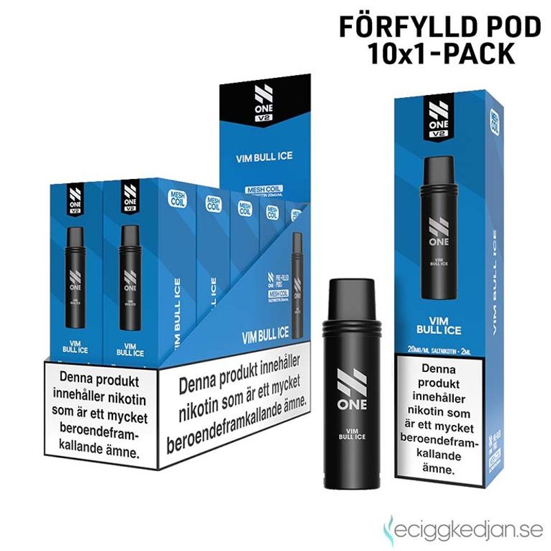N One Pod V2 | Vim Bull ICE | Förfylld Pod | 10pack