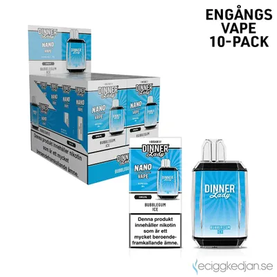 Dinner Lady Nano Cube | Bubblegum Ice | Engångsvape | 10pack