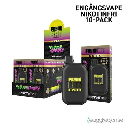 Frunk Bar Cube ZERO| Yummy Gummy | Nikotinfri Engångsvape | 10pack