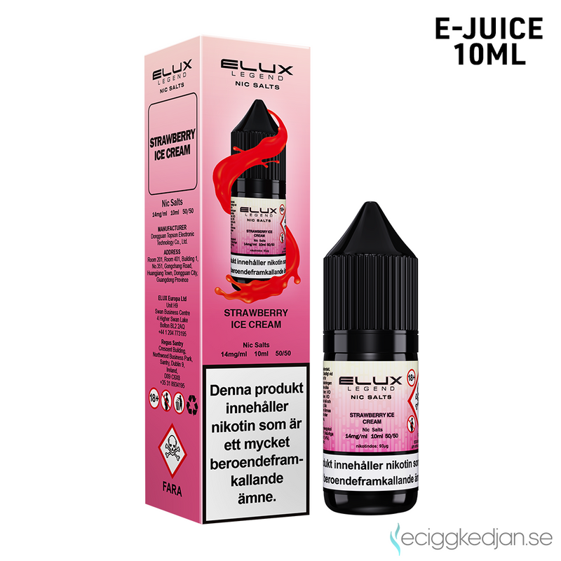 Elux Legends | Strawberry Ice Cream | 10ml E-Juice