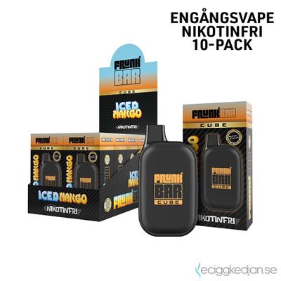 Frunk Bar Cube ZERO | Iced Mango | Nikotinfri Engångsvape | 10pack