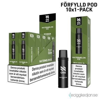 N One Pod V2 | Watermelon ICE | Förfylld Pod | 10pack
