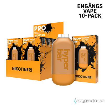 Hyper Bar ZERO | Mexican Mango | Engångsvape | 10pack