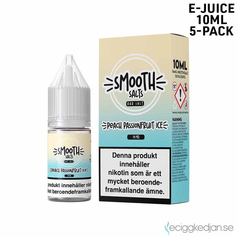Smooth Salt ICE | Peach Passionfruit Ice | 10ml E-Juice | 5pack
