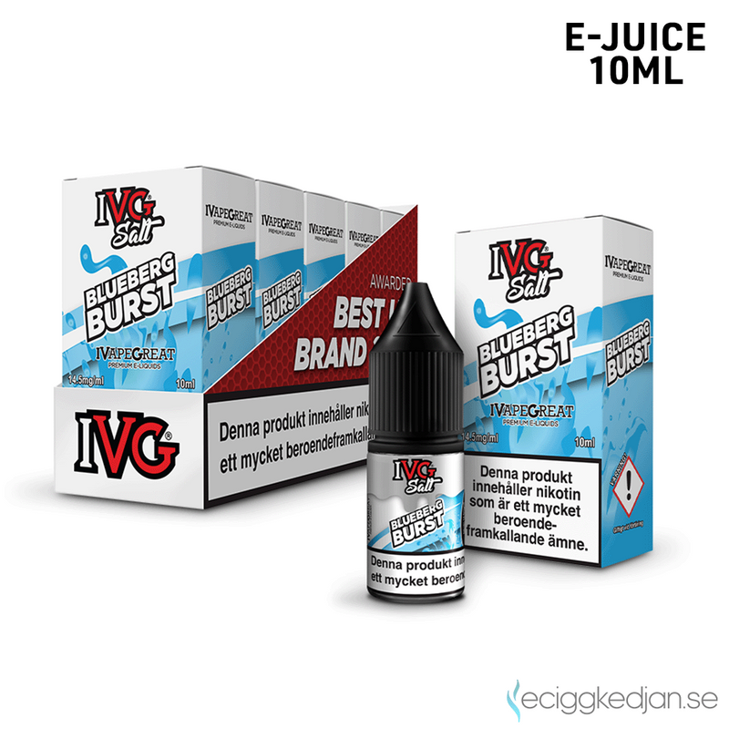 IVG Salts | Blueberg Burst | 10ml E-Juice | 14,5mg Saltnikotin | 5pack