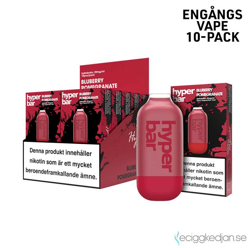 Hyper Bar | Blueberry Pomegranate | Engångsvape | 10pack