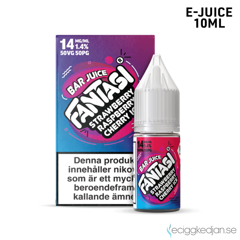 Fantasi Bar Salt | Strawberry Raspberry Cherry Ice | 10ml E-Juice