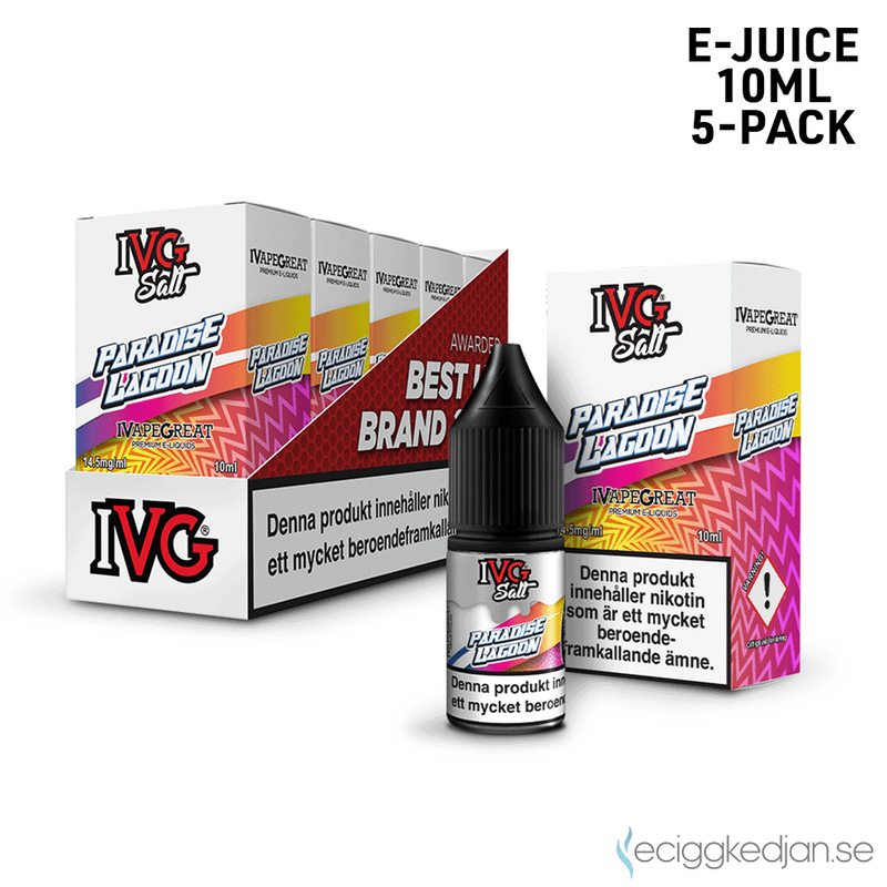 IVG Salts | Paradise Lagoon | 10ml E-Juice | 14,5mg Saltnikotin | 5pack