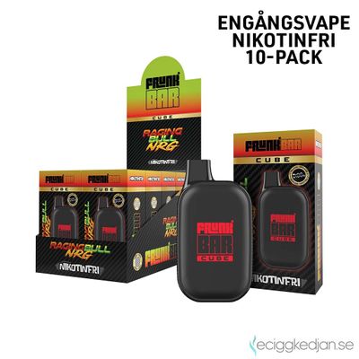 Frunk Bar Cube ZERO | Raging Bull NRG | Nikotinfri Engångsvape | 10pack
