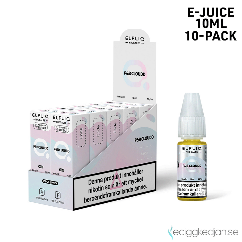 Elfliq | P&B Cloudd | 10ml E-Juice | 10pack