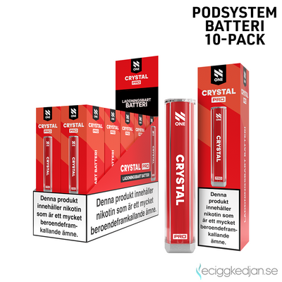 N One Crystal PRO | Red | Batteri | 10pack
